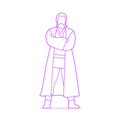 Culture Star Wars Obi Wan Kenobi Ian Mcgregor Sketch Style Svg Vector, Free Vectors File